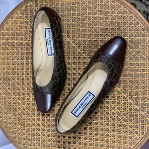 NWOT.  brown croc print heels